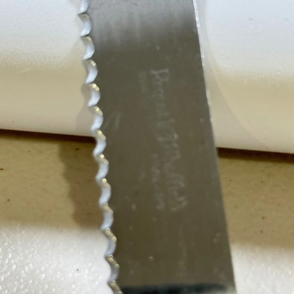 VTG Regent Sheffield Serrated Bread Knife Kitchen Tool Cream Faux‎ Stag England